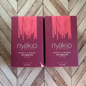 Nyakio Manketti & Mafura olio anti-età-ripristina-tutti i tipi di pelle 1 fl oz LOTTO DI 2 - Foto 1 di 1