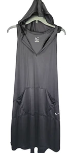 Nike Dri-Fit Womens 3X Black Sleeveless Hooded Pocket Swim Cover Up Dress NWT - Picture 1 of 6