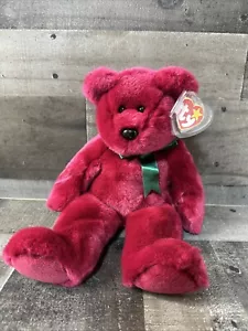 Ty Beanie Buddy -Cranberry Teddybär-MWMT-14" - weicher bezaubernder Bär in satten Farben - Bild 1 von 9