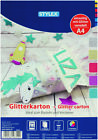 BASTELKARTON GLITTERKARTON 10 Blatt 5 Farben A4 Glitzer - Sternkarton Verzieren
