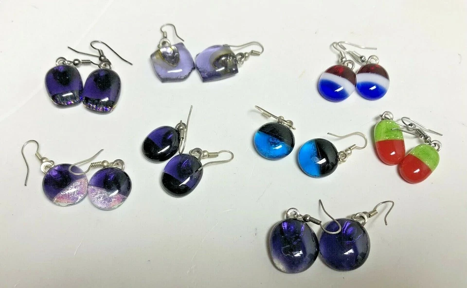 8 Pair MURANO Glass Earrings - Image 1 of 1