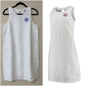 Tommy Bahama, neu mit Etikett, Med, Chicago Cubs, weißes Leinen, ärmellos, Sonnenkleid - Bild 1 von 9