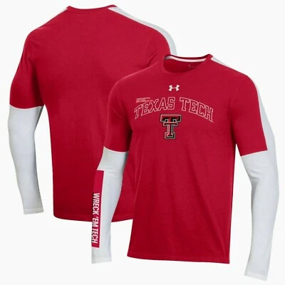 Texas Tech Red Raiders Mens Under Armour Basketball OT 2.0 L/S Shooting T-Shirt - Image 1 of 4