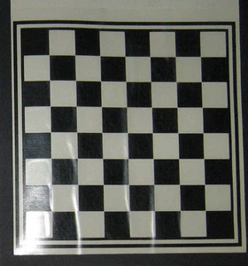 SCACCHIERA DAMA NERO E TRASPARENTE CON APPLICATION 25 X 25 CM Application Tape - Picture 1 of 1