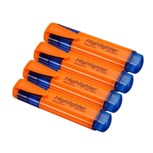 Surligneur Stylo, 4 Paquet Eau Basée Large pointse pour Bureau Maison Orange - Imagen 1 de 6