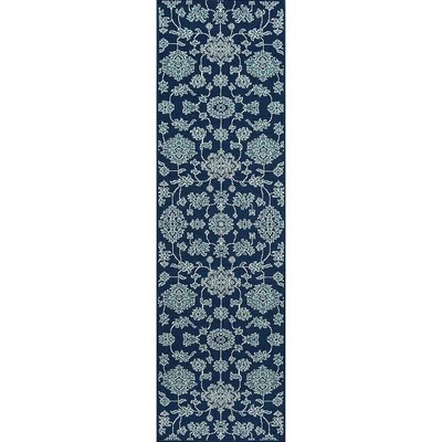 Alfombra Momeni BAJA0BAJ23BLU2376 Colección Baja, Corredor 2'3" x 7'6", Azul Foto 1 de 4