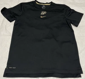 Nike Purdue Boilermakers Dri-Fit V-Neck Kurzarm T-Shirt Tee Schwarz Herren L - Bild 1 von 9