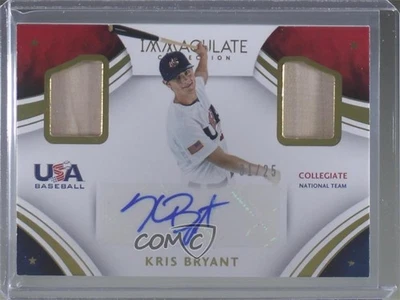 2016 Panini Immaculate USA Signatures /25 Kris Bryant #USA-KB Auto - Image 1 of 2