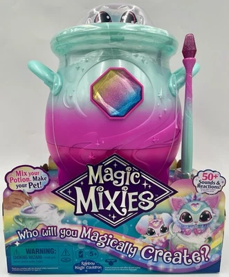 Magic Mixies Rainbow Magical Misting Cauldron com brinquedo de pelúcia interativo 8 polegadas rosa - Imagem 1 de 4
