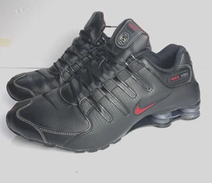 Nike Shox NZ schwarz Varsity rot schwarz Leder Schuhe 378341-017 Herren Größe US 13 - Bild 1 von 5
