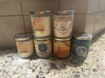 Bath & Body Works Mango Pumpkin Coconut Single Wick Jar 8 oz Candle Huge Lot 6 - Image 1 of 4