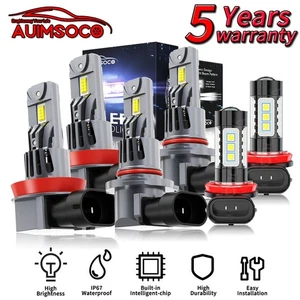 For Ram 2500 2019-2021 LED Headlight Hi/Lo Beam Fog Light Bulbs 80000LM 6500K 6X - Bild 1 von 21