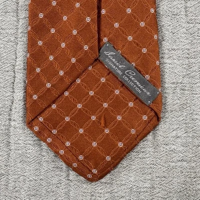 Corbata Colección Daniel Cremieux Naranja Geométrica Hecha en EE. UU. Preparación Regal Lujo Foto 1 de 4