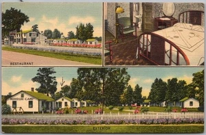 Postal de SAVANNAH, Georgia "MIRROR TOURIST COURT" autopista 17 lino / 1941 Cancelar - Imagen 1 de 2