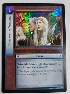 LOTR TCG Two Towers FIGHT FOR THE VILLAGERS 4C273 FOIL LP - Picture 1 of 1