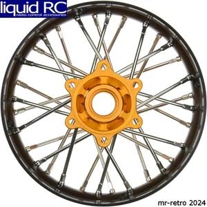 Pro-Line 284800T3 Pro-Spec Aluminum V2 Bead Rear Wheel Black/Gold 1 : Losi - Picture 1 of 1