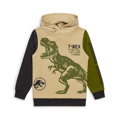 Jurassic World Jungen Hoodie - T-Rex Dinosaurier Pullover Kapuzenpullover