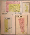 Carte plaque 1891 ~ BURNSIDE, SUTTER, BENTLEY, LA CROSSE, HANCOCK COUNTY, ILLINOIS