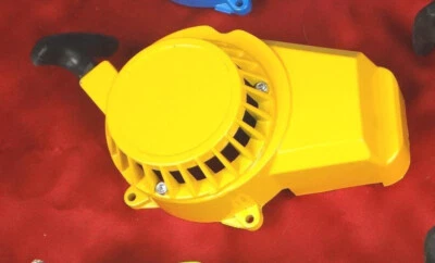 Mini moto de cross ATV scooter FS de aluminio con arranque de retroceso de tracción amarillo 47 49 bolsillos Foto 1 de 4