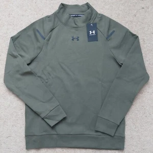 Under Armour UA Unstoppable Mens Small Green Golf Mid Layer Sweatshirt Quick Dry - Picture 1 of 15