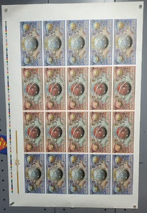 Hoja de dinero sin cortar de 20 billetes de Serenity QMX - película robo bancario - Imagen 1 de 2