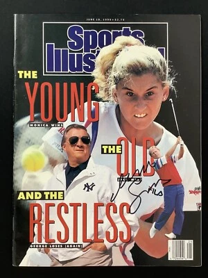 Monica Seles Signed Sports Illustrated 6/18/90 No Label Tennis Fed Cup Auto JSA - Image 1 of 4