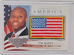 SEN. TIM SCOTT 2020 LEAF GOD BLESS AMERICA FLAG USA PATCH SENATOR SOUTH CAROLINA - Picture 1 of 2
