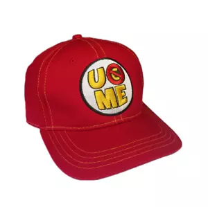 John Cena Hat Cap WWE Red U Cant See Me Mens Adjustable Never Give Up - Picture 1 of 10