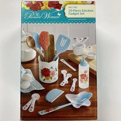 Juego de 20 aparatos de cocina The Pioneer Woman - Sweet Rose - Cocinar hornear ¡NUEVO EN CAJA! Foto 1 de 4