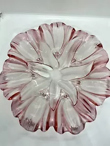 Mikasa Pink White Ruffled BOWL Tulip 32cm Serving Platter Fruit Germany NOS - Picture 1 of 6