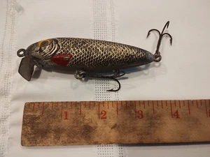 Vintage Metal Magic Minnow Hollow Metal Fishing Lure, 1934, 3.75 Inch - Picture 1 of 7