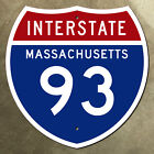 Massachusetts Interstate 93 Boston 1957 Marqueur routier panneau routier 12x12
