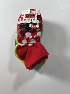 NEW Unisex Mickey Mouse Socks Lot of 6 Shoe Size 7-10 Sock size 4-6 (LL122) - Picture 1 of 2