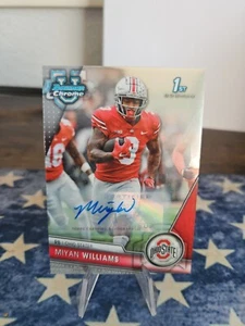 Miyan Williams 2023 Bowman University Chrome Auto Autograph Ohio State - Picture 1 of 2