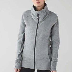Lululemon Radiant Jacket Full Zip Funnel Neck Size 4 in Heathered Grey - Picture 1 of 18