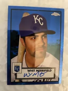 Whit Merrifield 2021 Topps Chrome Platinum Anniversary Blue Diamods97/99 - Picture 1 of 2