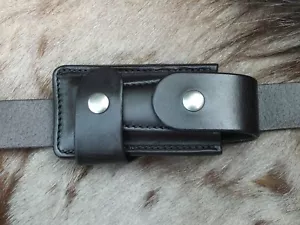 Maßanfertigung handgefertigte Leder horizontale Trage MUT Scheide für Leatherman, schwarz - Bild 1 von 7