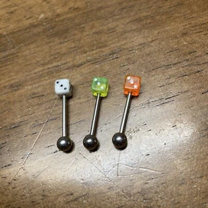 Würfel Zungenstangen 3 Stück Chirurgenstahl - Bild 1 von 3