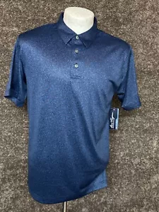 Ben Hogan Performance Polo Men S Golf Blue Paisley Peacoat Stretch Print - Bild 1 von 12