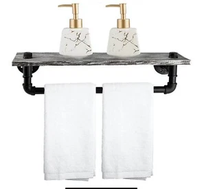 WB Products Industrial Pipe Towel Bar & Bathroom Shelf 24 inches - Bild 1 von 10
