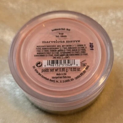i.d. Rubor bareMinerals BareEscentuals MELLOUS MALVA .03 oz/.85 g sellado RARO Foto 1 de 4