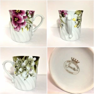 BEAUTIFUL Sorelle Handcrafted Fine Porcelain Floral Cup ~ Pink *FAST SHIPPING* - Picture 1 of 7
