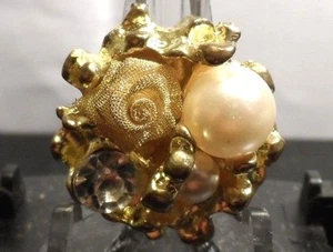 ANILLO AJUSTABLE MUJER, 2 PERLAS DE AGUA DULCE, PIEDRA CIRCONIO  - Imagen 1 de 10