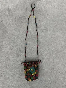 Handgefertigte Perlen Handtasche aus Antigua - lange Riemen - Bild 1 von 3