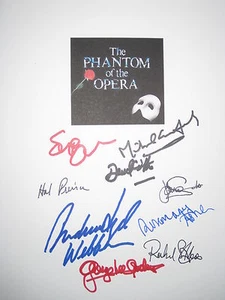 El Fantasma de la Ópera Musical Guión Firmado X9 Andrew Lloyd Webber Reimpreso - Imagen 1 de 1