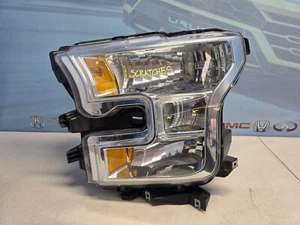 2015 2016 2017 FORD F150 LEFT SIDE HALOGEN HEADLIGHT OEM USED - Picture 1 of 13