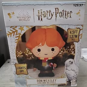 Inflatable Christmas Harry Potter Ron Weasley 4.5ft Lighted Gemmy 2023 OPEN BOX - Picture 1 of 5