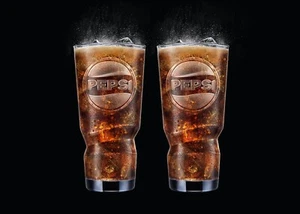 2x Pepsi 16oz 450ml Glas Hi Ball Tumbler geprägtes Logo Brandneu Design 2024 - Bild 1 von 6