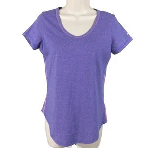 Prenda deportiva Columbia para mujer talla S/P Omni Wick púrpura manga corta ropa deportiva top - Imagen 1 de 6