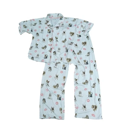 Juego de pijama PJ Salvage perro besos mujer mediano Foto 1 de 4